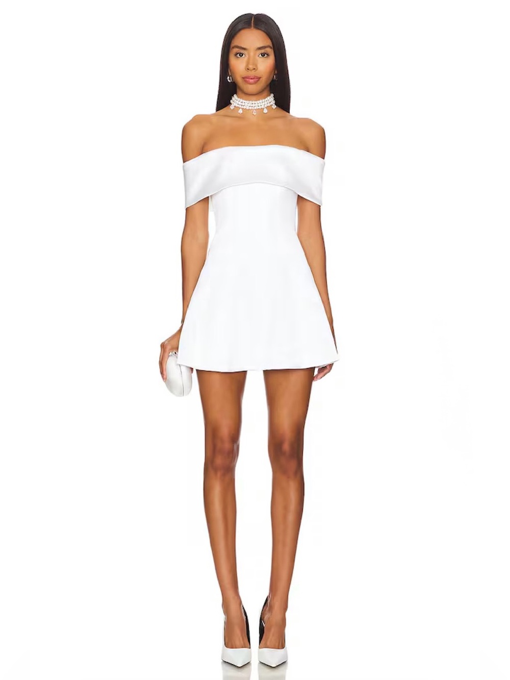 Lovers + Friends Off-Shoulder White Mini Dress